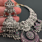 Goddess Lakshmi Silver Replica Short Necklace
