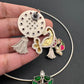 Kundan German Silver Oxidized Hasli Necklace - Pink