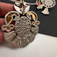 Kundan German Silver Oxidized Hasli Necklace - Red