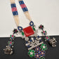 Kundan German Silver Oxidized Silver Replica Color Stone Pearls Beads Rani Haar Necklace Set - Red