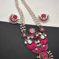 Kundan German Silver Oxidized Silver Replica Peacock Design Red Stone Rice Pearls Rani Haar Necklace Set