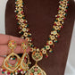 Hyderabadi Jadau Navratan Stone Multi Color Beads and Pearls Long Necklace