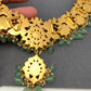 Red Jadau Kundan Emerald Green Stone Emerald Beads Neckline Necklace