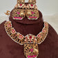 Elephant Nakshi Pink Jadau Kundan Neckline Necklace