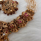 Goddess Lakshmi Nakshi Red Green Jadau Kundan Neckline Necklace