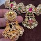 Red Green Jadau Kundan Micro Pearls Statement Neckline Necklace