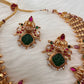 Elephant Nakshi Green Jadau Kundan Statement Neckline Necklace