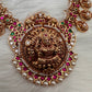 Goddess Lakshmi Elephant Nakshi Red Green Jadau Kundan Necklace