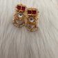 Red Jadau Kundan Statement Neckline Necklace