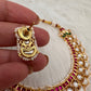 Red Jadau Kundan Statement Neckline Necklace