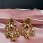 Peacock Green Jadau Kundan Jhumki Earrings