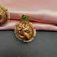 Peacock Red Green Jadau Kundan Studs Earrings