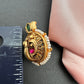 Peacock Red Green Jadau Kundan Studs Earrings