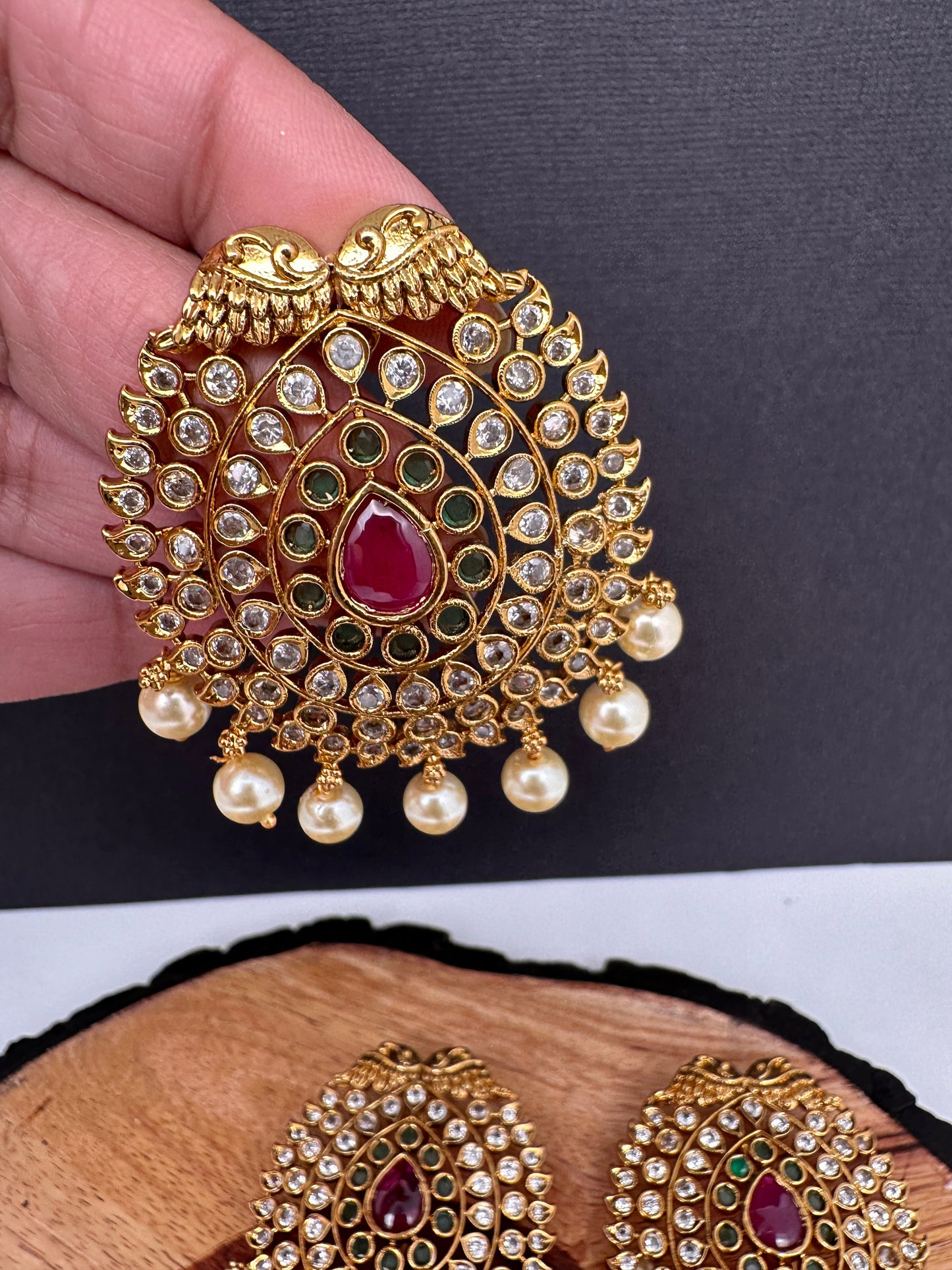 Matte Finish CZ Jada Billa Hair Pin Set