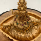 Goddess Lakshmi Elephant Matte Finish Kumkum Bharani Plate