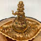 Goddess Lakshmi Elephant Matte Finish Kumkum Bharani Plate