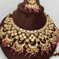 Kundan Pink Beads Neckline Necklace