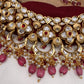Kundan Pink Beads Neckline Necklace