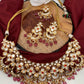 Kundan Pink Beads Neckline Necklace
