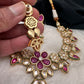 Kundan Floral Short Necklace