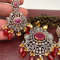 AD Red Stone Red Beads Dual Tone Mangalsutra