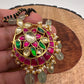 Jadau Kundan Black Beads Mangalsutra Necklace