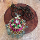 Jadau Kundan Black Beads Mangalsutra Necklace