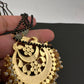 Jadau Kundan Floral Black Beads Mangalsutra Necklace