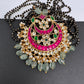 Jadau Kundan Floral Black Beads Mangalsutra Necklace