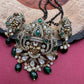 Lord Balaji Color Stone Color Beads Mangalsutra Necklace - Green