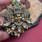 Lord Balaji Color Stone Color Beads Mangalsutra Necklace - Green