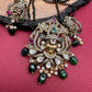 Lord Balaji Color Stone Color Beads Mangalsutra Necklace - White