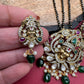 Lord Balaji Color Stone Color Beads Mangalsutra Necklace - White