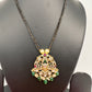 Lord Balaji Color Stone Color Beads Mangalsutra Necklace - White