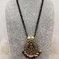 Goddess Lakshmi Color Stone Color Beads Mangalsutra Necklace - Red