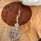 Ruby Red Stone AD Peacock Design Diamond Finish Maangteeka