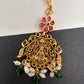 Goddess Lakshmi Matte Mang Tika - Green