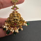 Nakshi Goddess Lakshmi Matte Mang Tika - Green