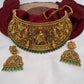 Goddess Durga Nakshi Choker Green Kemp