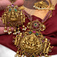 Goddess Lakshmi Red Kemp Matte Finish Nakshi Long Mala