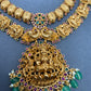 Goddess Lakshmi Nakshi Double Layer Premium Matte Finish Long Necklace