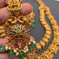 Goddess Lakshmi Nakshi Double Layer Premium Matte Finish Long Necklace