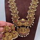 Goddess Lakshmi Pendent Lakshmi Links Red Stone Nakshi Long Necklace