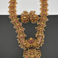 Goddess Lakshmi Pendent Lakshmi Links Red Stone Nakshi Long Necklace