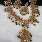 Dashavtar Nakshi Red Kemp and PearlsNecklace