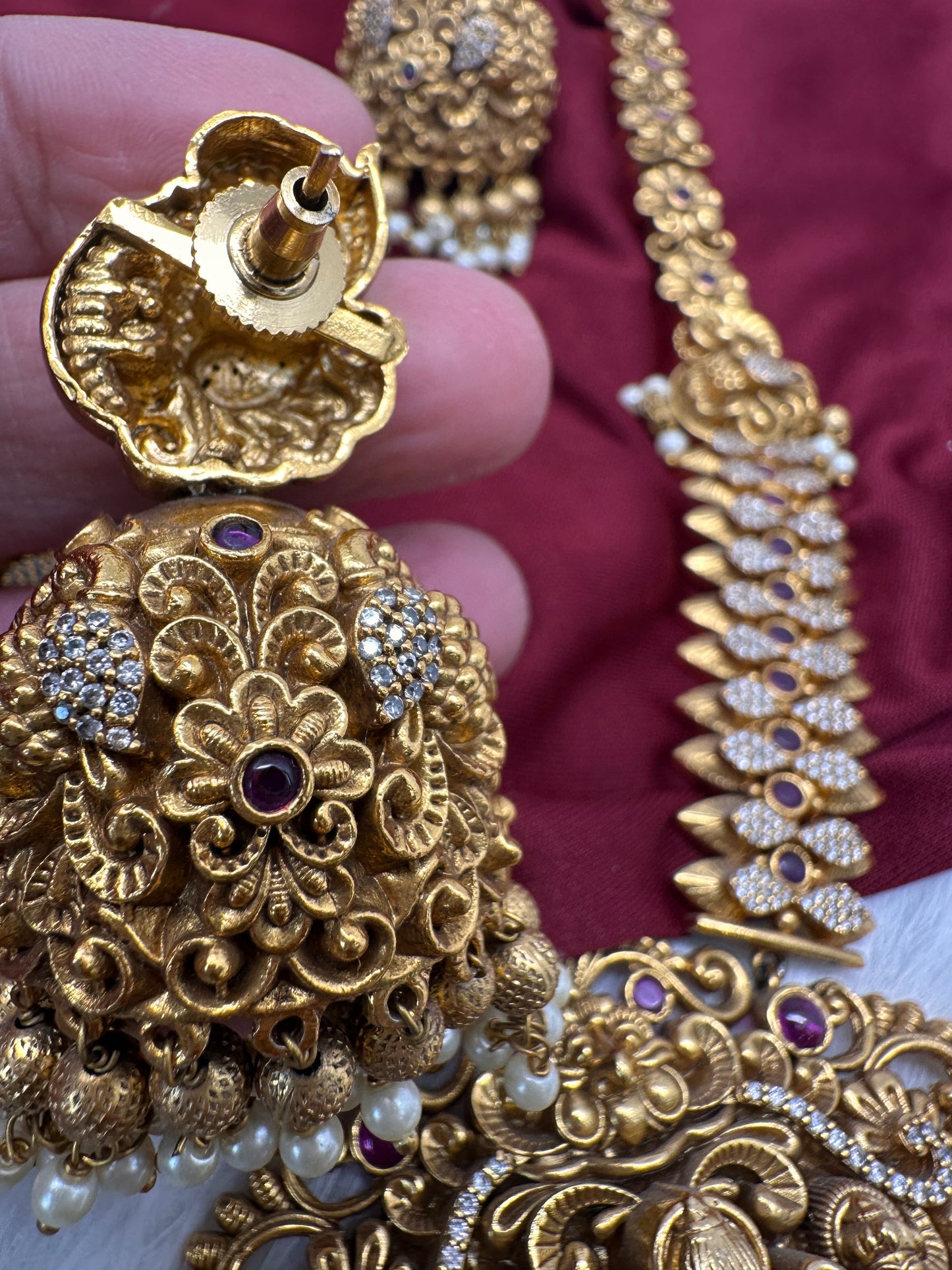 Ram Parivar Nakshi Matte Long Necklace