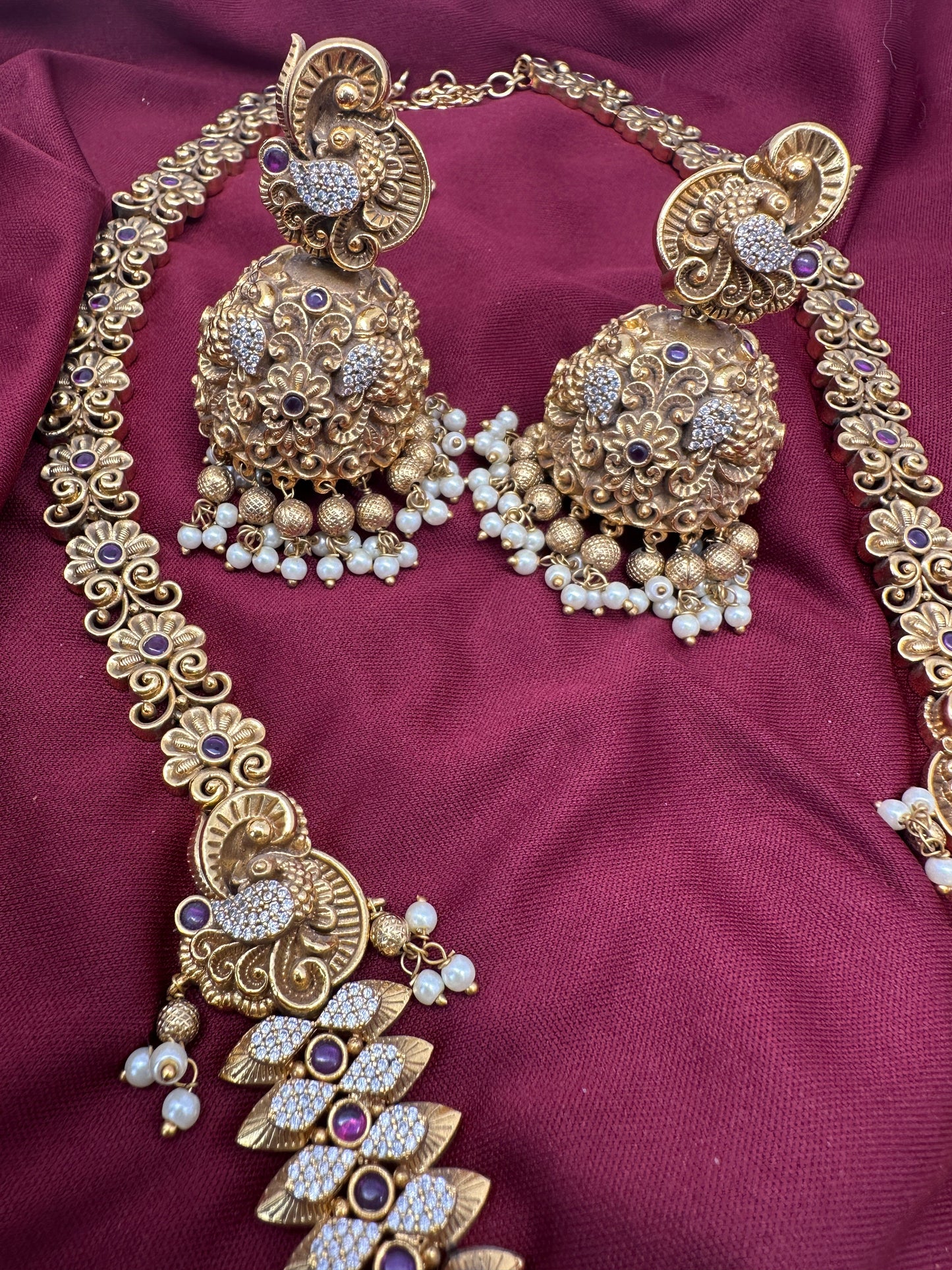 Ram Parivar Nakshi Matte Long Necklace