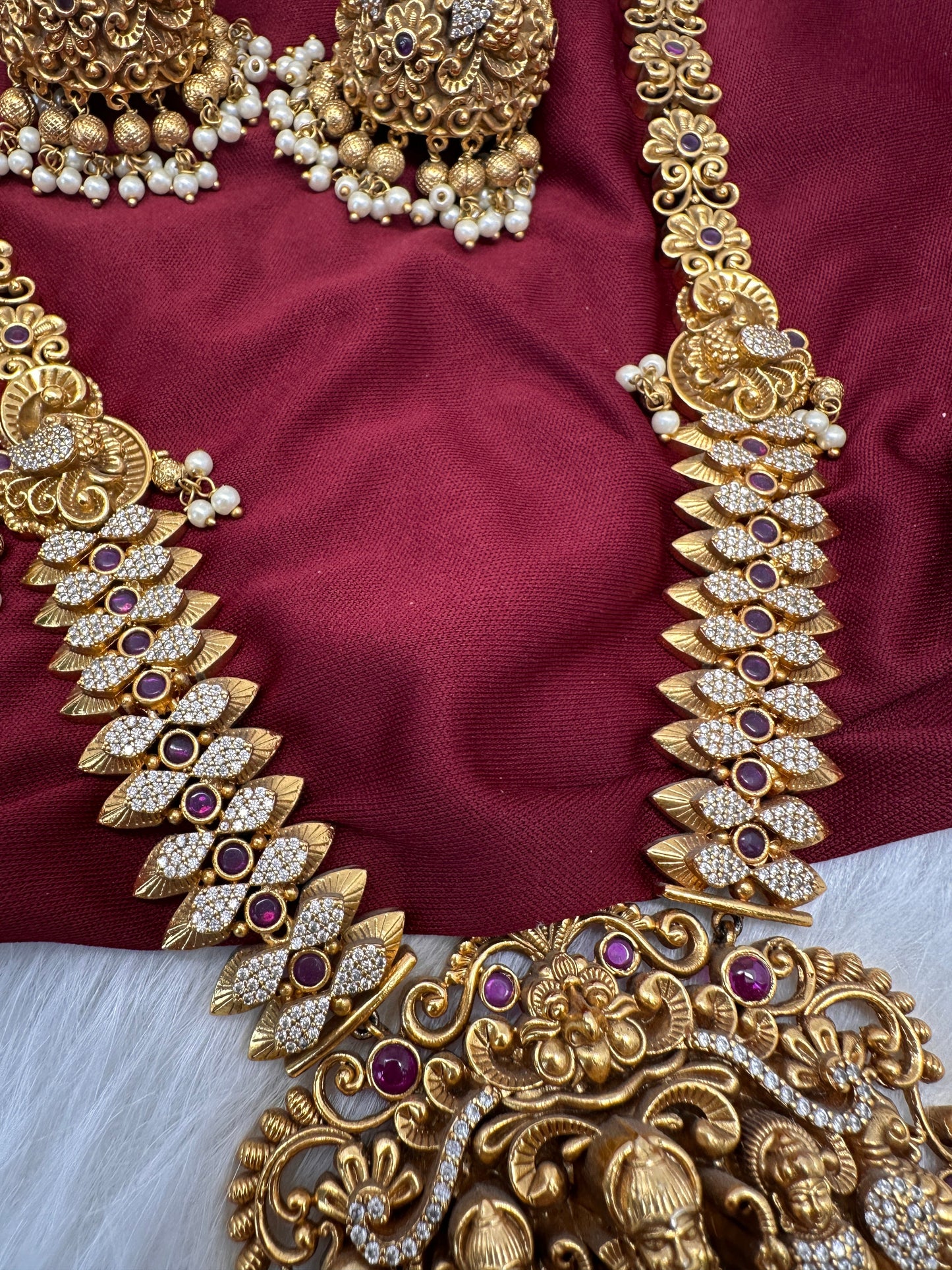 Ram Parivar Nakshi Matte Long Necklace