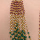 Pearl Bunch and Multi Color Beads 15 Line Necklace