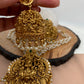 Goddess Lakshmi Matte Finish Pendent Set with Cluster Pearl Mala